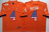 Clemson Tigers DeShaun Watson 4 usa flag College Football Limited Jersey -orange(1)