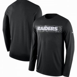 Men\'s Oakland Raiders Nike Black Sideline Seismic Legend Long Sleeve T-Shirt