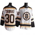 Boston Bruins Tim Thomas 30 White jersey