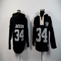 Oakland Raiders Bo Jackson #34 black nfl Hooded Sweatshirt