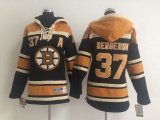 Youth Boston Bruins Patrice Bergeron 37 Black NHL Hooded Sweatshirt