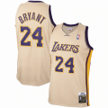 Los Angeless Lakers #24 Kobe Bryant throwback beige basketball Jersey-XD