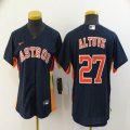 Women Nike Houston Astros Jose Altuve 27# dark blue majestic baseball jerseys