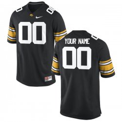 Custom Iowa Hawkeyes black college football jersey