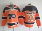 Philadelphia Flyers #93 Jakub Voracek orange black NHL Hooded Sweatshirt