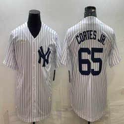 Nike New York Yankees #65 Nestor Cortes Jr. white throwback majestic baseball Jersey-BD