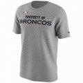 Men's Denver Broncos Nike Heathered Gray Sideline Property Of Facility T-Shirt