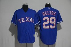 2017 Texas Rangers #29 Adrian Beltre blue Majestic baseball jerseys