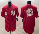 Nike New York Yankees blank red MLB baseball Jersey Joint name big logo -BD 14