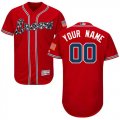 Custom Atlanta Braves red Flexbase Authentic Collection Jersey