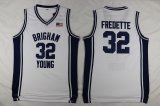 Brigham Young Cougars 32 Jimmer Fredette white College basketball Jerseys