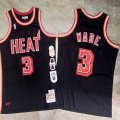 Miami Heat #3 Dwyane Wade black throwback nba basketball jerseys Retired Commemorative Edition