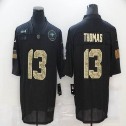 Nike New Orleans Saints #13 Micheal Thomas black camo Salute To Service Limited Jersey-BD