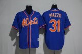 New York Mets Mike Piazza #31 blue stripe Majestic mlb jersey