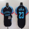 National League #23 Fernando Tatis Jr. Nike Navy 2024 MLB All-Star Game Limited Player Jersey 04