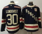 Adidas Rangers #30 Henrik Lundqvist dark blue hockey jersey