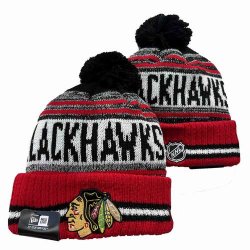 2024 Chicago Blackhawks red white black NHL Sports Cuffed Knit Hats