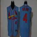 Nike St.Louis Cardinals 4 Yadier Molina blue Flexbase Authentic Collection Jersey-WL