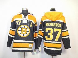 NHL Boston Bruins BERGERON 37 Black NHL Hooded Sweatshirt