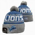 2024 Detroit Lions gray blue white NFL Sports Cuffed Knit Hats 01