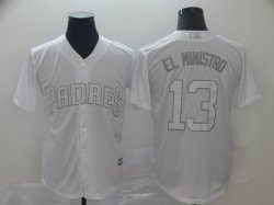 San Diego Padres #23 El Ministro white majestic baseball jerseys Nickname version