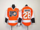 Philadelphia Flyers #28 Claude Giroux Orange NHL Jerseys A Patch