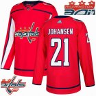 Custom Adidas Washington Capitals #21 Johansen red hockey Champion version