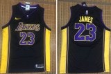 Nike Los Angeles Lakers #23 LeBron James black basketball jersey