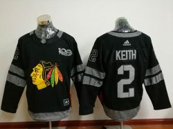 Chicago Blackhawks Duncan Keith #2 Black 2017 Centennial Classic Premier Player Jerseys