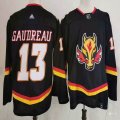 Adidas Calgary Flames #13 Johnny Gaudreau black Ice hockey jersey-PD