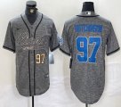 Nike Detroit Lions #97 Aidan Hutchinson Hemp grey baseball Joint name -BD 01