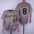 Pittsburgh Pirates #8 Willie Stargell gray baseball jersey