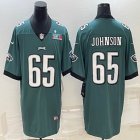 2023 NFL Super Bowl Nike Philadelphia Eagles #65 Lane Johnson green Color Rush Limited Jersey