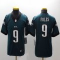 Youth Nike Philadelphia Eagles #9 Nick Foles green Color Rush Limited Jersey