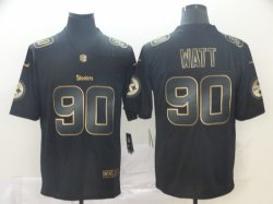 Nike Pittsburgh Steelers #90 T. J. Watt black gold Color Rush Limited Jersey-BD