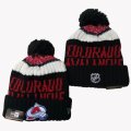 2024 Colorado Avalanche black red white NHL Sports Cuffed Knit Hats