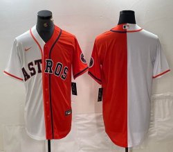 Nike Houston Astros blank orange white splits baseball jerseys