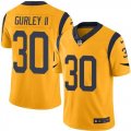 Nike Rams #30 Todd Gurley II Gold Color Rush Limited Jersey