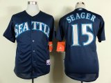 Seattle Mariners Kyle Seager #15 blue mlb baseball jersey