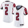 Women Nike Atlanta Falcons 2 Matt Ryan white color Rush Limited Jersey