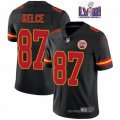 Youth Nike Kansas City Chiefs Travis Kelce #87 black Color Rush Limited Jerseys