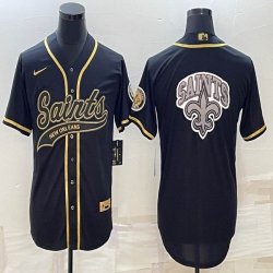 Nike New Orleans Saints blank black nfl and baseball jerseys Joint name-BD 01