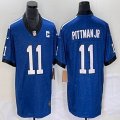 Nike Indianapolis Colts #11 Michael Pittman Jr. blue Color Rush Limited Jerseys 03