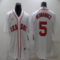 Nike Boston Red Sox #5 Enrique Hernandez white majestic baseball jerseys-BD