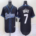 Nike Los Angeles Dodgers #7 Julio Urias black majestic baseball Jerseys Joint name -BD