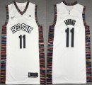 Nike Brooklyn Nets #11 Kyrie Irving white NBA basketball Jerseys city version-XD