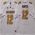 Colorado Buffaloes #12 Travis Hunter white (yellow) Stitched Football Jersey