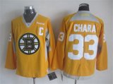 2015 reebok Boston Bruins 33 Zdeno Chara yellow Ice Hockey Jersey C patch