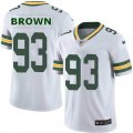 Custom Green Bay Packers #93 Brown Nike white Color Rush Limited Jersey