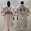 2023 World Cup Mexico #7 Julio Urias white green red majestic baseball jerseys 11